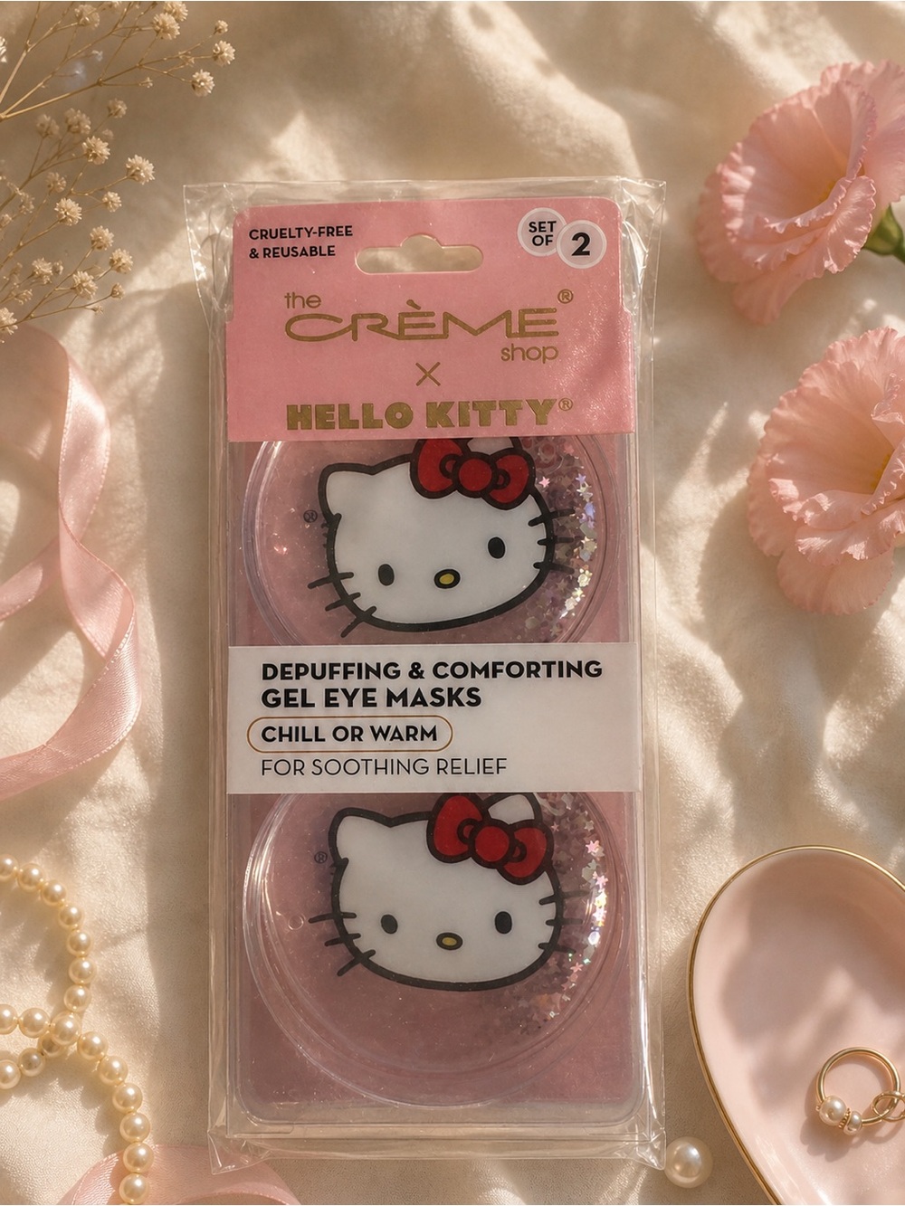Hello Kitty Pink Gel Eye Masks - The Crème